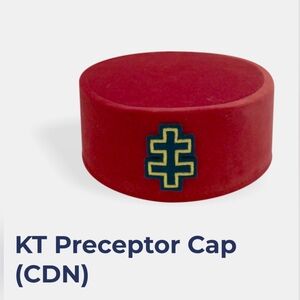 Vintage Red Knights Templar Masonic Lodge Preceptor Cap